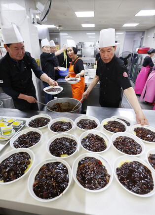 Serving popular noodles to senior citizens