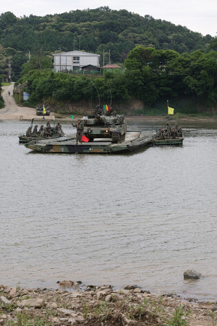 River-crossing drill