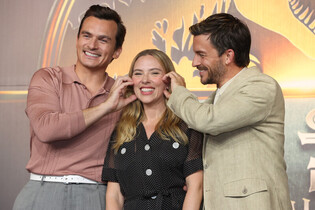 Media Conference Photos for 'Jurassic World: Rebirth (2025)' Starring Scarlett Johansson, Jonathan Bailey