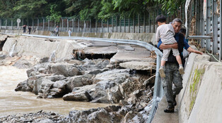 Rescue operations after heavy rains