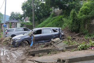 Aftermath of heavy rain in S. Korea