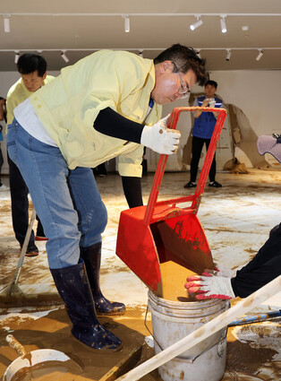 Aftermath of heavy rain in S. Korea