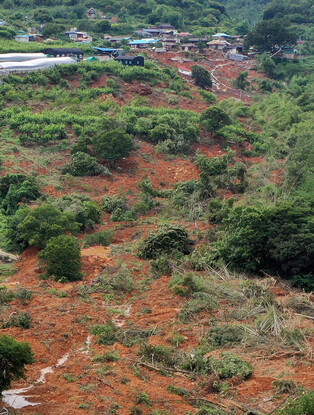 Aftermath of heavy rain in S. Korea