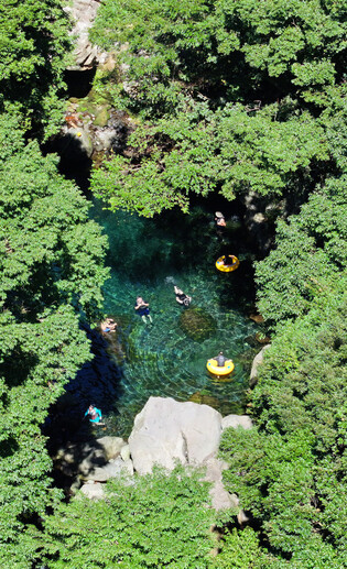 Beating heat wave at valley