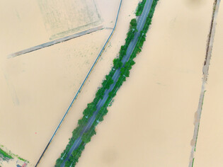 Aftermath of heavy rain in southwestern S. Korea