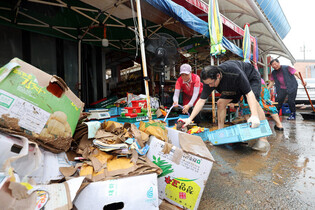 Aftermath of heavy rain in southwestern S. Korea