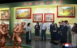 Officials of foreign embassies in Pyongyang