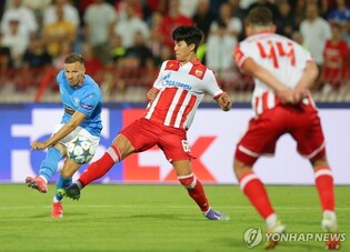 '설영우 풀타임' 즈베즈다, UCL PO 1차전서 파포스에 1-2 덜미