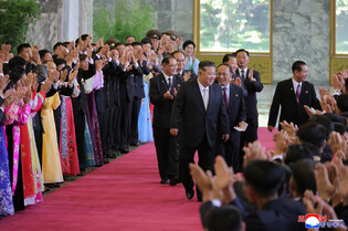N.K. leader attends national founding day ceremony