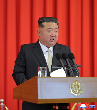N.K. leader attends national founding day ceremony