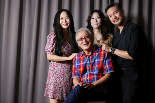 Interview photos of Korean Blues legend Eom In-ho and his Shinchon Blues bandmates