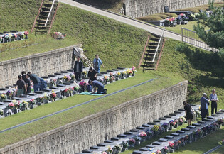 Visiting family members' graves