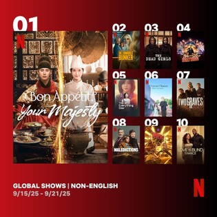 'Bon Appetit, Your Majesty' tops Netflix chart for 2nd week