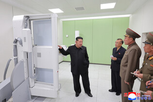 N.K. leader inspects hospital nearing inauguration
