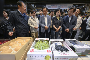 Ruling party leader visits wholesale market