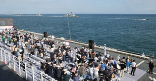 Navy's fleet review marking 80th anniv.