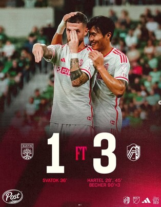 '정상빈 65분 활약' MLS 세인트루이스, 오스틴에 3-1 승리