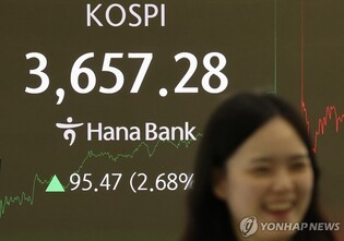 (LEAD) Seoul stocks soar to record high amid U.S.-China trade woes, hopes for Fed rate cut