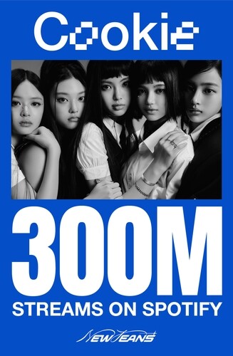 NewJeans’ “Cookie” Surpasses 300 Million Streams on Spotify