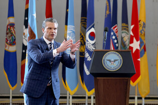 U.S. defense chief at Camp Humphreys in S. Korea