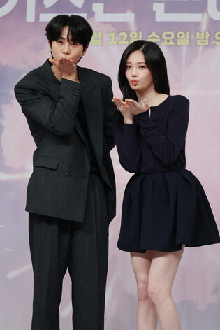S. Korean actress Woo Da-bi and actor Kim Moo-jun