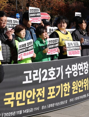 Rally against extending life of Kori-2 reactor