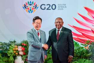 Lee meets South African president