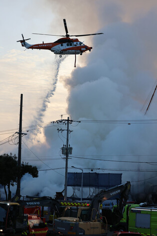 Fire at storage yard