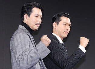 S. Korean actors Hyun Bin and Jung Woo-sung