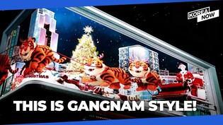 A winter festival vibe adds to 'Gangnam Style'