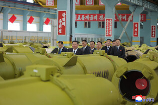 N.K. leader calls for expanding missile, shell production capacity