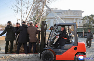 N.K.'s construction of memorial for soldiers killed in Ukraine war