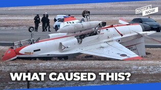 What caused the Korean T-50 jet trainer to make an emergency landing, rollover after touchdown